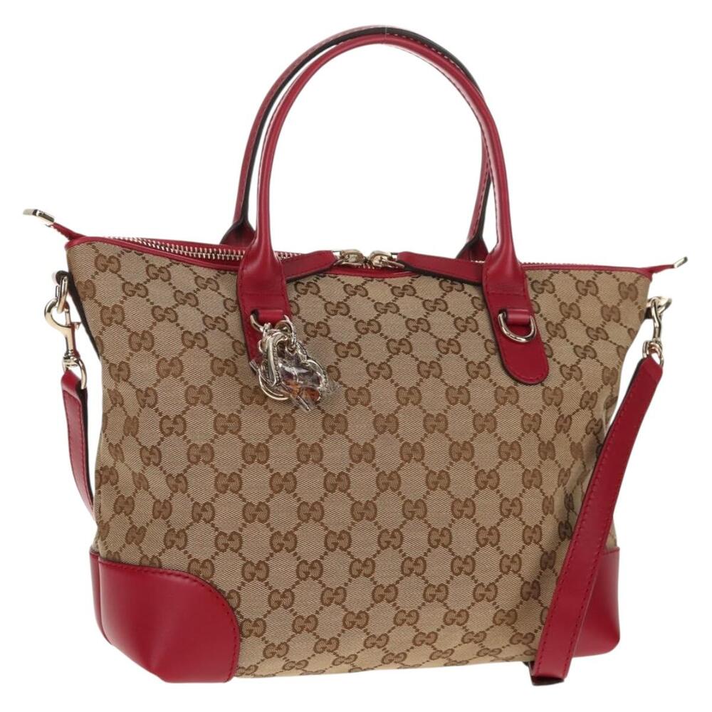 Gucci Gg Canvas Heart Bit Tote Bag 2Way #359386G67B
